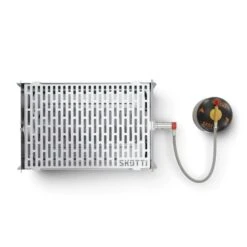 SKOTTI Steckbarer Edelstahl Gasgrill 2.0 Inkl. Tasche -Weber Verkäufe 4260720830363 05 SKOTTI GRILL Oben mit Gas