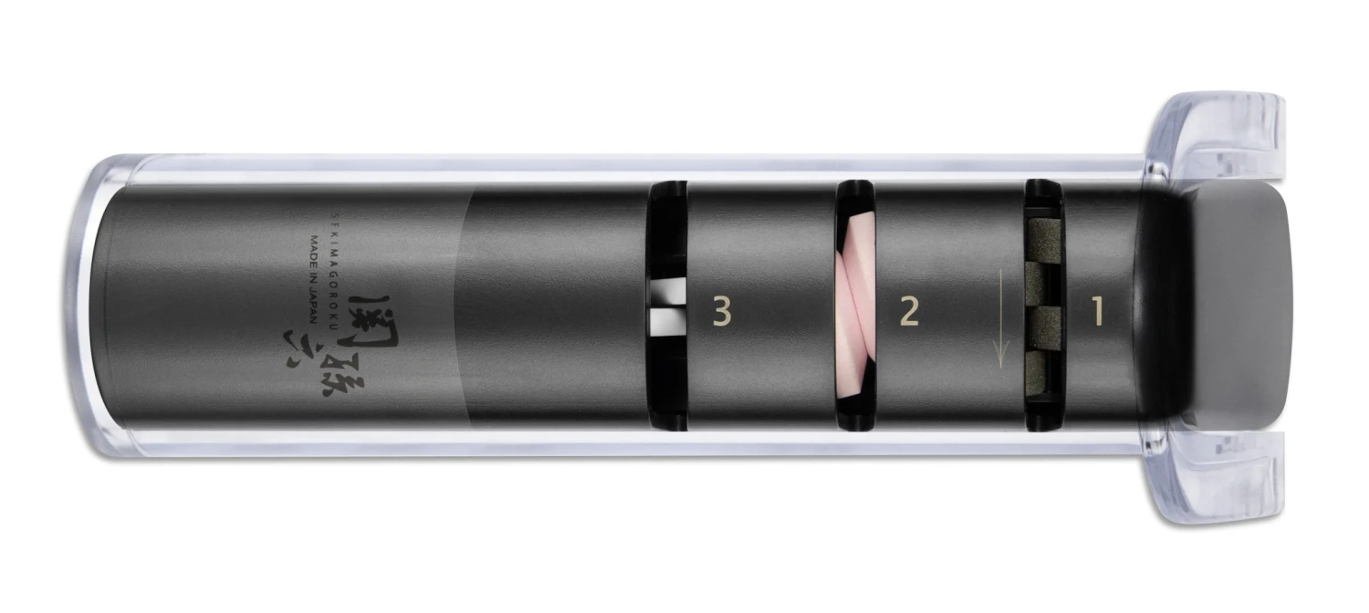 KAI Seki Magoroku Diamant- Und Keramikschärfer Für Beidseitig Geschliffene Klingen 1 KAI Seki Magoroku Diamant- Und Keramikschärfer Für Beidseitig Geschliffene Klingen