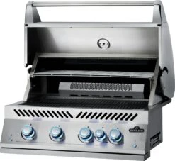 NAPOLEON 700-Series 32", Edelstahl, Einbau, Inkl. Drehspieß -Weber Verkäufe BIG32RB Grillhead Ang Open KnobsOff Lit WarmingRackB 1