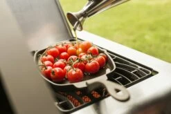 NAPOLEON Gusseiserne Pfanne Mit Holz-Untersetzer (56008) -Weber Verkäufe NAPOLEON PRO Gusseisen Pfanne mit Untersetzer 3