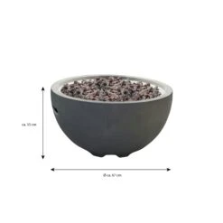 Gas Feuerstelle Nantucket Aus Faserbeton In Betonoptik Grau -Weber Verkäufe OFG116 Nantucket Measurement