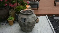 Gardenforma Gas Feuerstelle Katla, Keramik Antik Anthrazit, Faserbeton -Weber Verkäufe Xfs4FYpmfDw