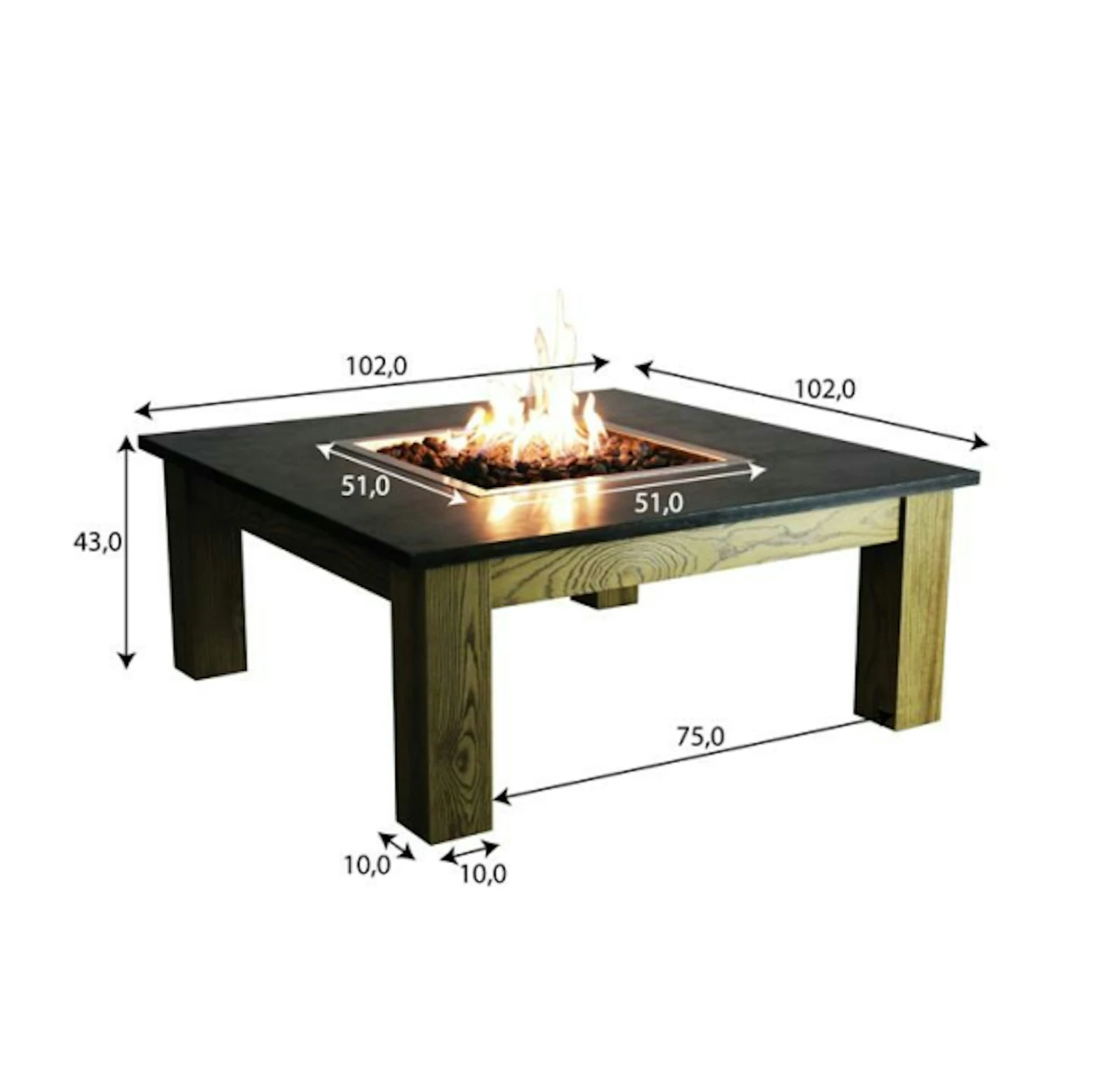 Gardenforma Tisch Gas Feuerstelle Colima 5 Gardenforma Tisch Gas Feuerstelle Colima – Bild 5