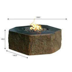 Gardenforma Gas Feuerstelle Dukono -Weber Verkäufe feuerstelle dukono basalt optik 6