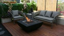 Gardenforma Gas Feuerstelle Itasy, Beton-Optik Schwarz, Aus Faserbeton -Weber Verkäufe fod6hUH6NlE