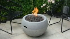 Gardenforma Gas Feuerstelle Marra, Beton-Optik Grau, Aus Faserbeton -Weber Verkäufe vo6eKjdqgnE